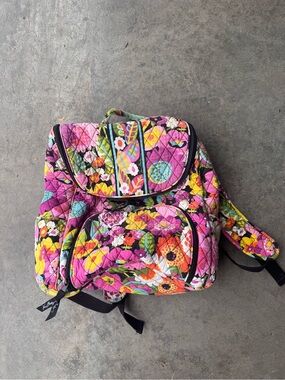 Vera Bradley Floral Quilted Backpack - Pink Multicolor